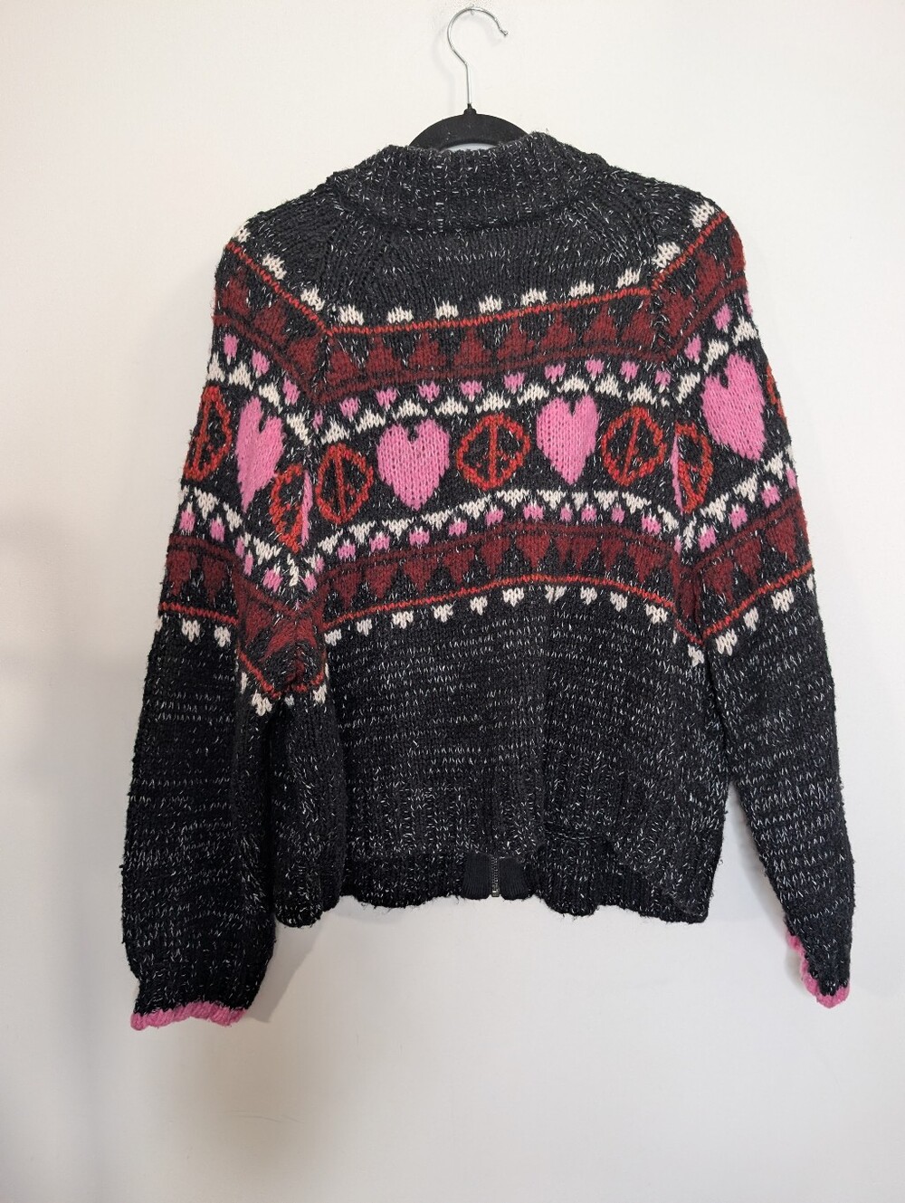 Anthropologie Pilcro Peace Love Icon Zip-Up Sweater Plus Size 1X or 2X - Picture 6 of 6